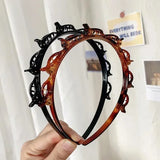 New Double Band Headbands for Women Hairstyle Fashion Non-Slip Hair Bands with Clips  Bezel Hair Hoop Hair Headwear 머리띠