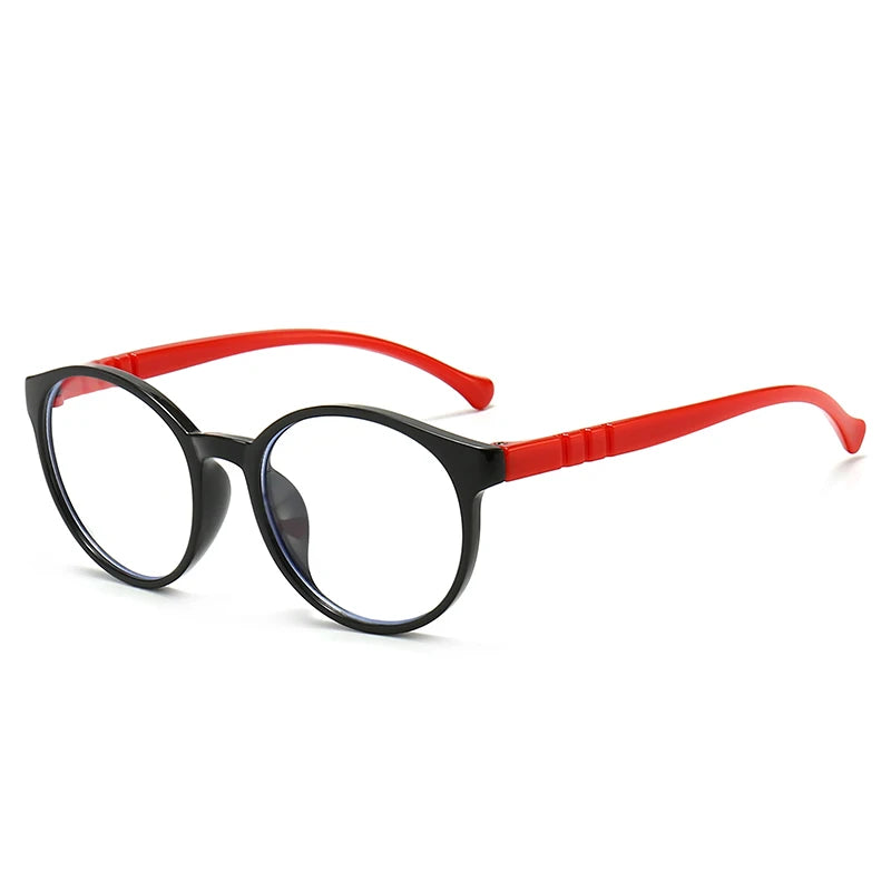 Blue Light Blocking Glasses for Kids Computer Glasses Silicone Frame Clear Lens Girl Boy Video Gaming Children Safety Eyewear