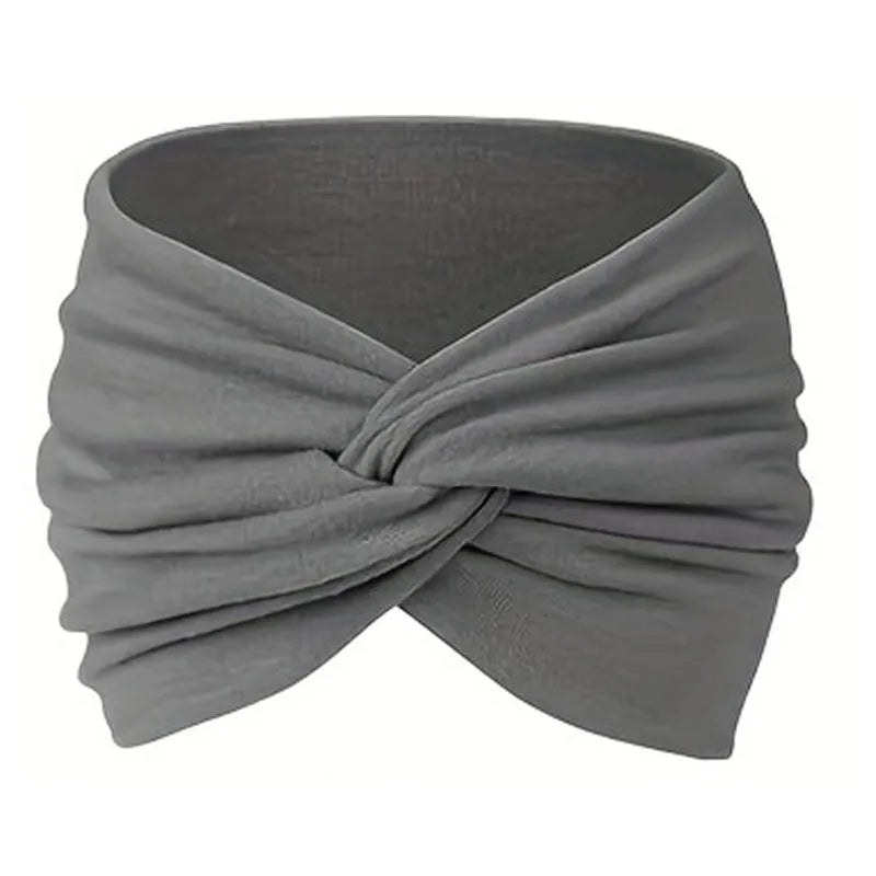 Women Sport Headbands African Wide Hair Wrap Turban Twist Headband for Women Workout Stretch Non-slip Sweatband Hairbands