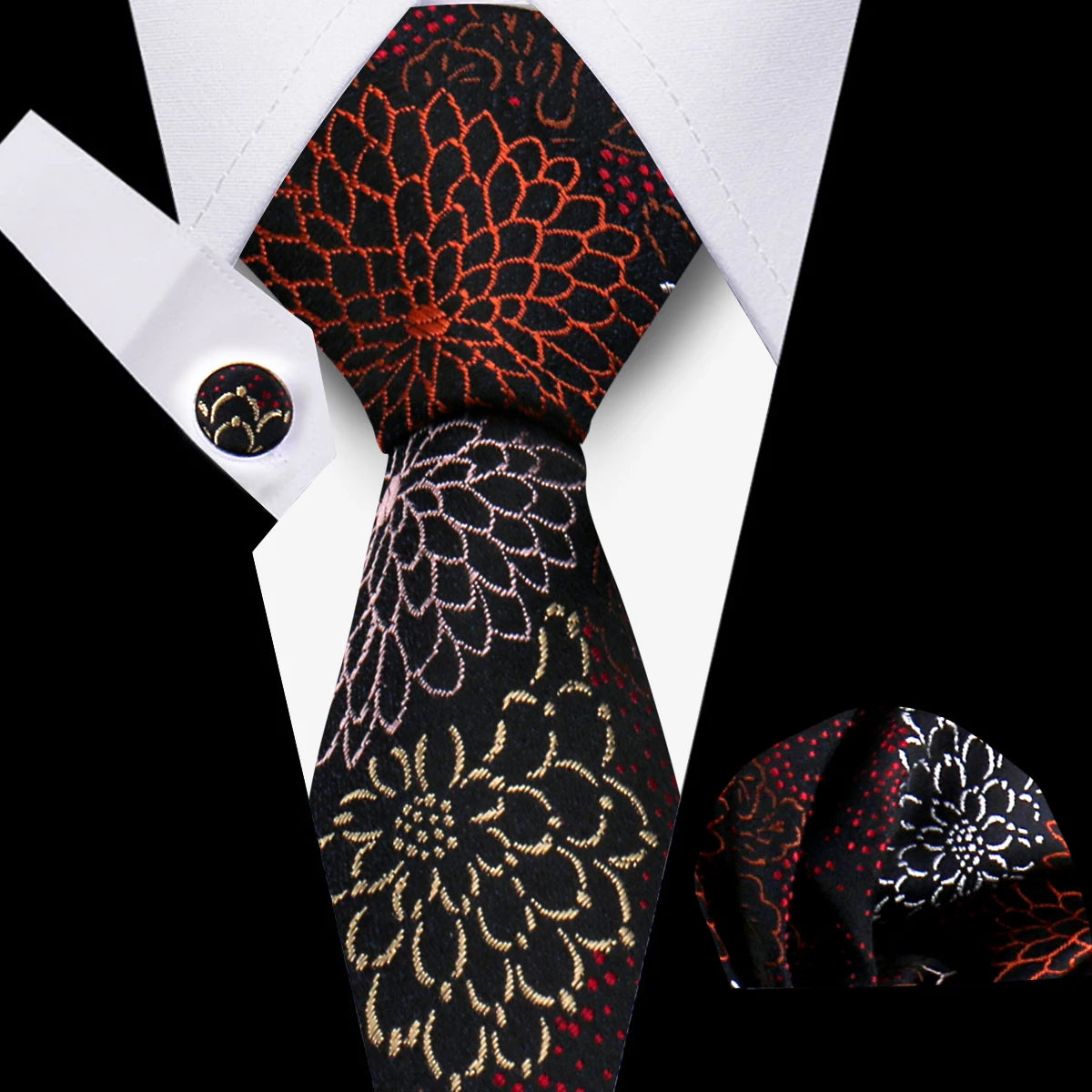 Men Neckties Tie Classic Handkerchiefs Plaid Necktie Cufflinks For Men Blouse Business Wedding Accessories Woman Collar Man Gift