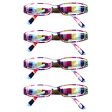 Blue Light Blocking Reading Glasses Spring Hinged Women with Striped Flower Frame Computer Goggle Reader Eyeglasses 0~+4.0