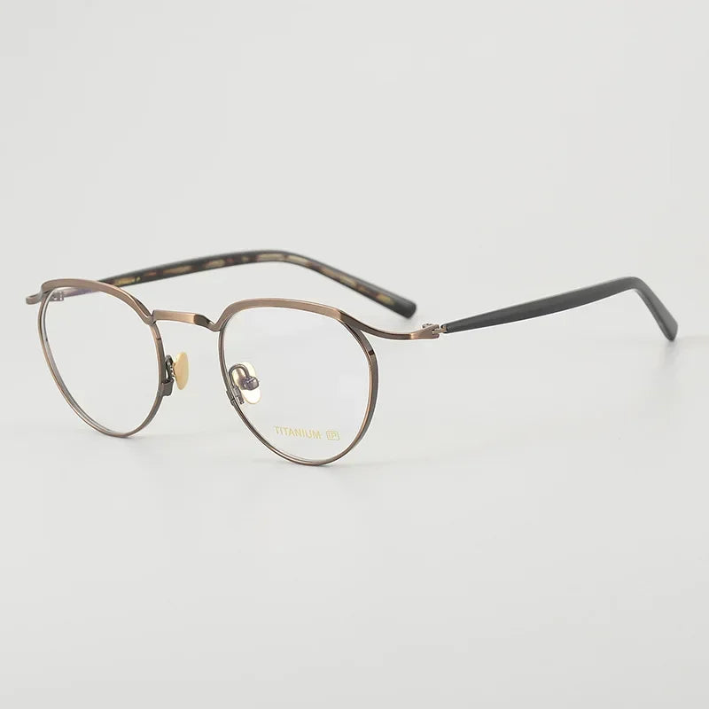 Top Quality Acetate Titanium Optical Glasses Frame Luxury Vintage Computer Eyeglasses Designer Ultra-Light  Eyewear