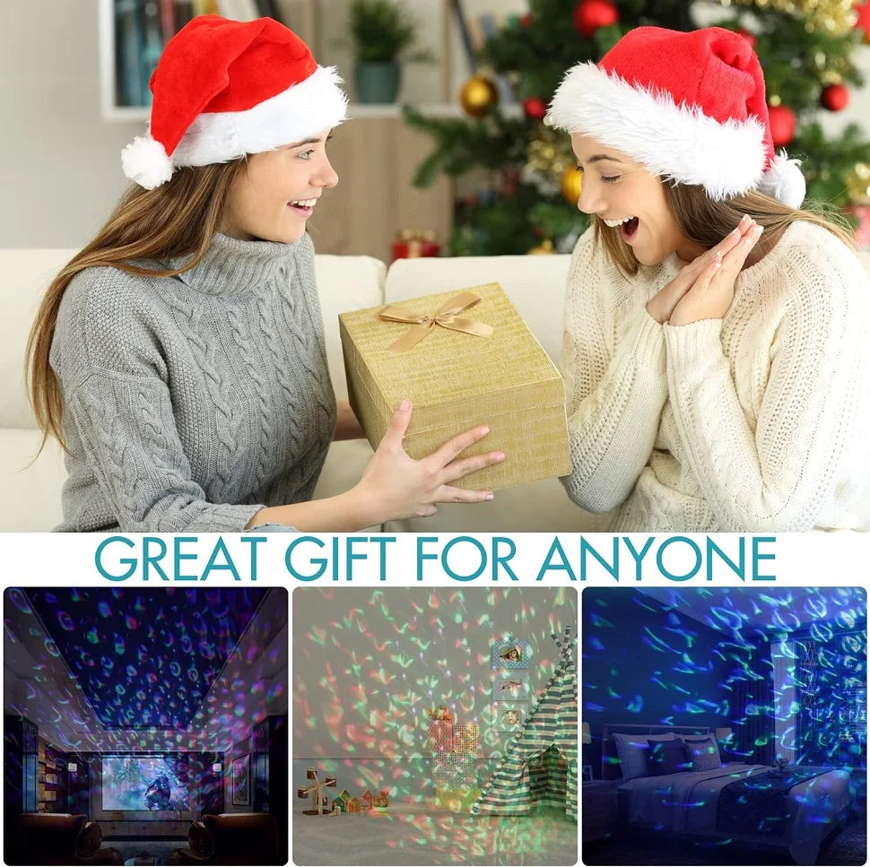 LED Night Light Water Pattern Projection Effect Lamp Children's Bedroom Decoration Projection Lamp Birthday Party Decoration