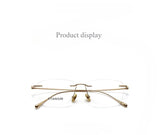 Fashionable and Simple Frameless Titanium Alloy Business Men's Glasses Personalized High-quality Women's Frames Suitable  Myopia