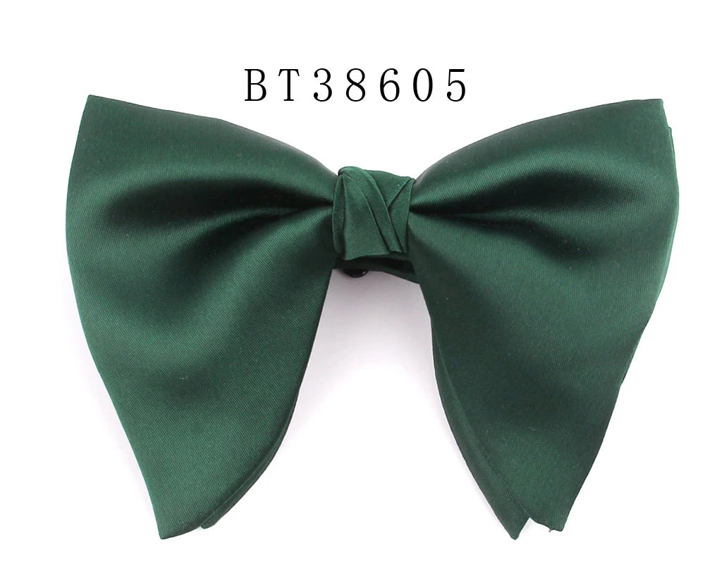 New Solid Bow Tie For Men New Wedding Bowtie Adjustable Oversize Bow tie For Wedding Groom Big Bow ties Butterfly Men's Gifts
