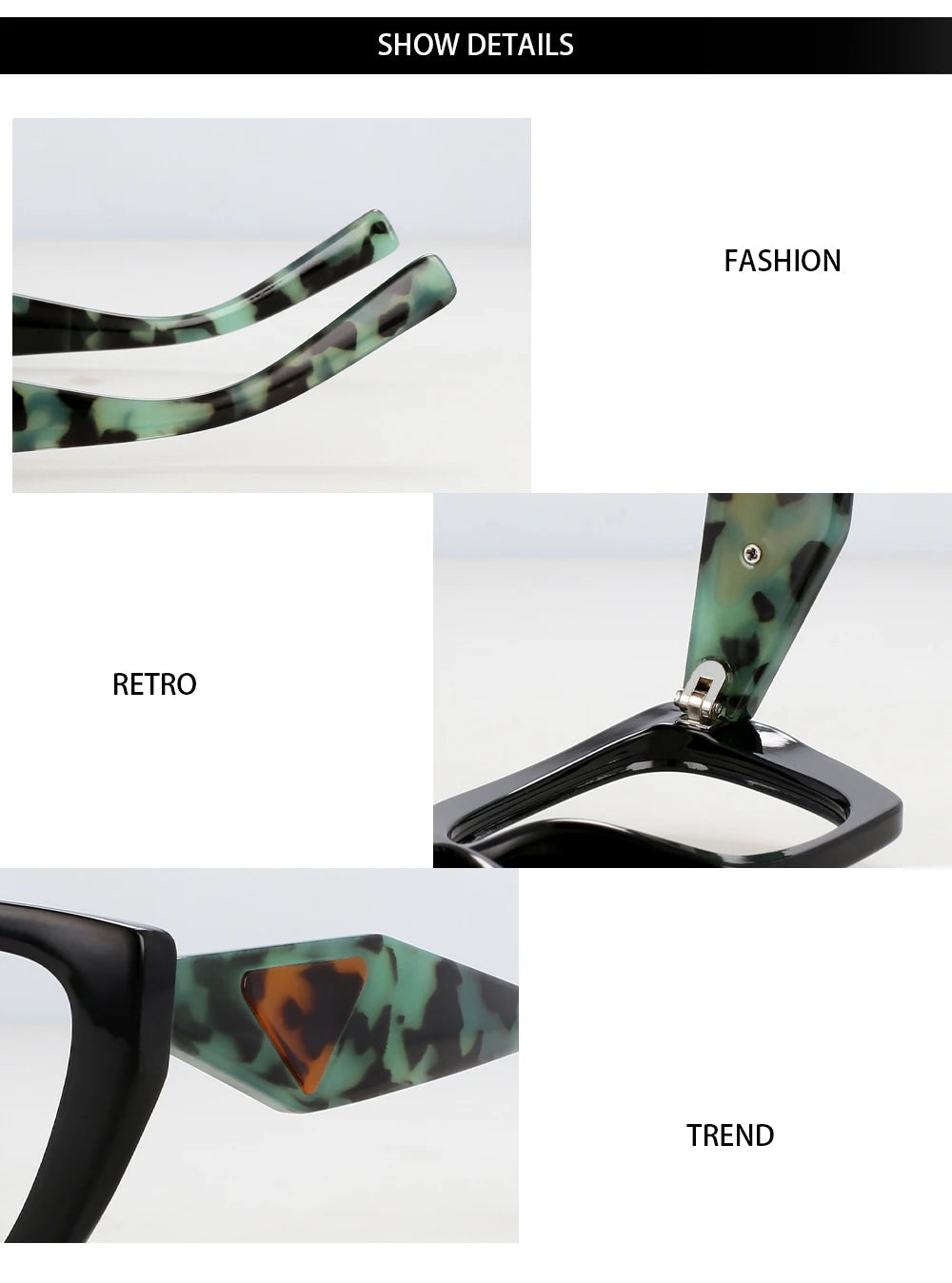 55405 New Brand Blue Light Blocking Computer Glasses Women Fashion TR90 Frame Vintage Square Eyewear Anti Eyestrain Eyeglasses