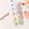 4Pcs/set Candy Colored Hair Clip Set for Girls Double Layered Bow Cute Bangs Hair Pin Cotton Safe Kids Baby Hair Accessories
