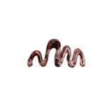 2pcs Women's Y2K Wavy High Glossy Amber Brown Large Lightweight Plastic Hair Clip Elegant and Minimalistic