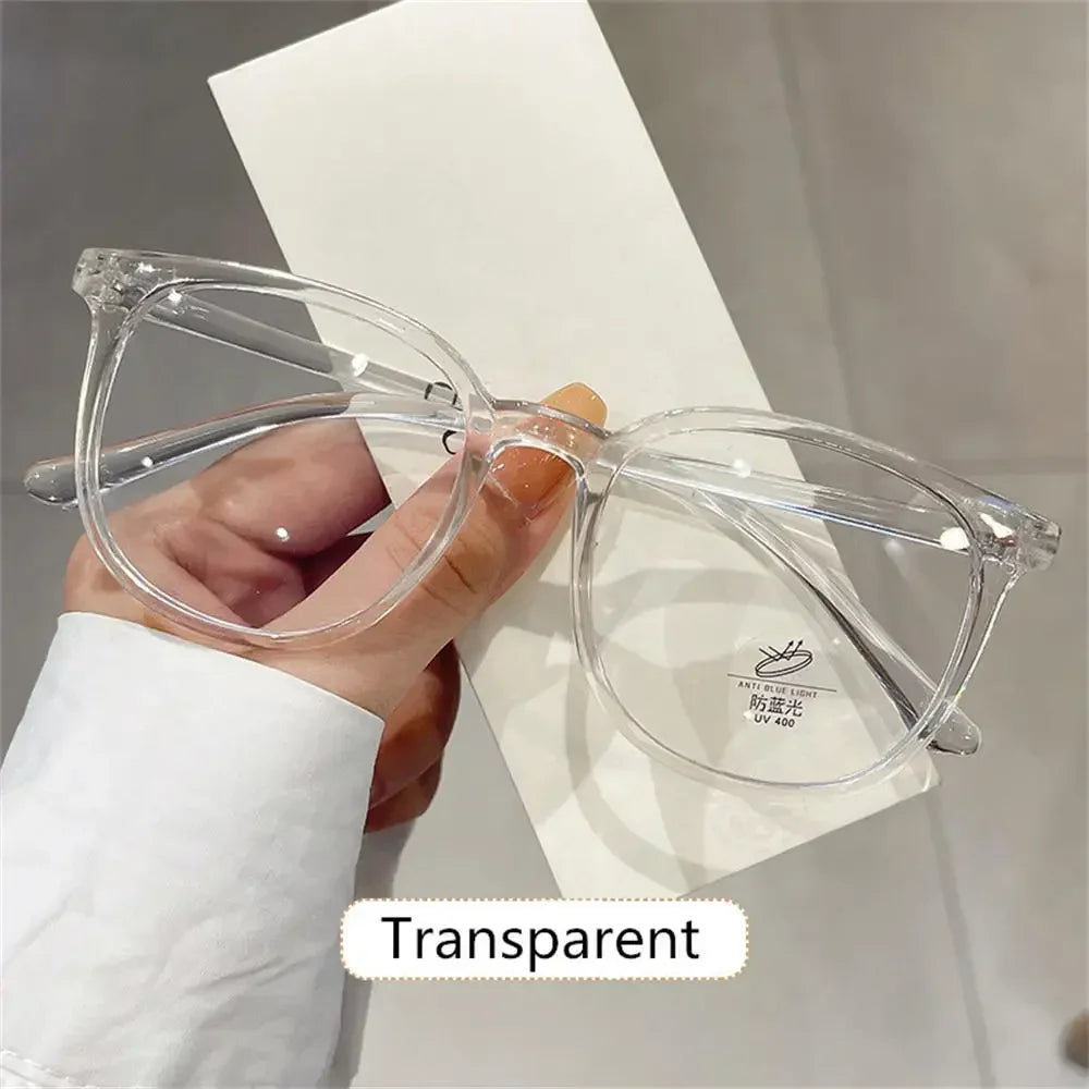 Transparent Anti-blue Light Glasses Oval Frame Computer Glasses Women Men Eyewear Blocking Glasses Optical Spectacle Eyeglases
