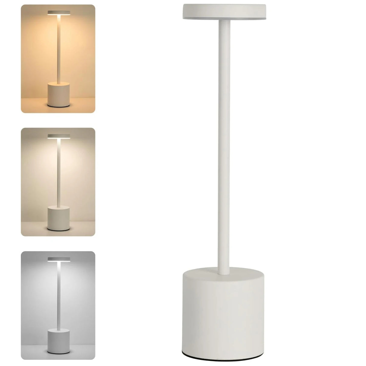 Rechargeable Table Lamp Touch Sensor LED Desktop Night Light Wireless Reading Lamp for Restaurant Hotel Bar Bedroom Decor Light