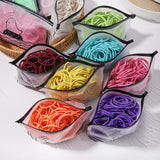 50PCS Macaron Rubber Band Hairband Headband High Elastic Durable Hair Ring Tied High Ponytail Women's Kids Hair Headwear