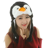Ear Protection Cartoon Plush Moving Hat Animal Neck Warmer Movable Ears Airbag Cap Animal Earflap Hat Cosplay Party