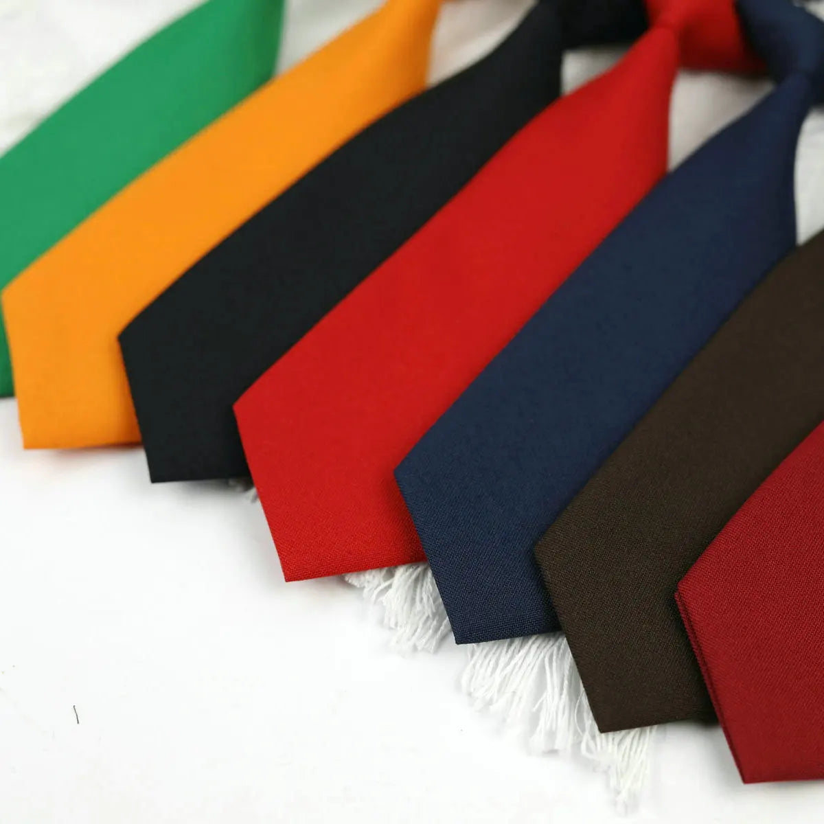 22CM Women Neckties Solid Brown Lazy Ties Kids Kindergarten Simple Short Necktie College Uniform Neckwear Daily Shirt Gravatas