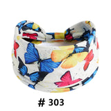 Leopard Print Headbands for Women Wide Boho Turban Head Wraps Cotton Knotted Elastic Hairbands Non Slip Workout Hair Accessories