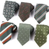 Wedding Tie For Men Women Military Green Neck Tie For Party Casual Jacquard Neckties Adult Suit Neck Ties For Groomsmen Gifts