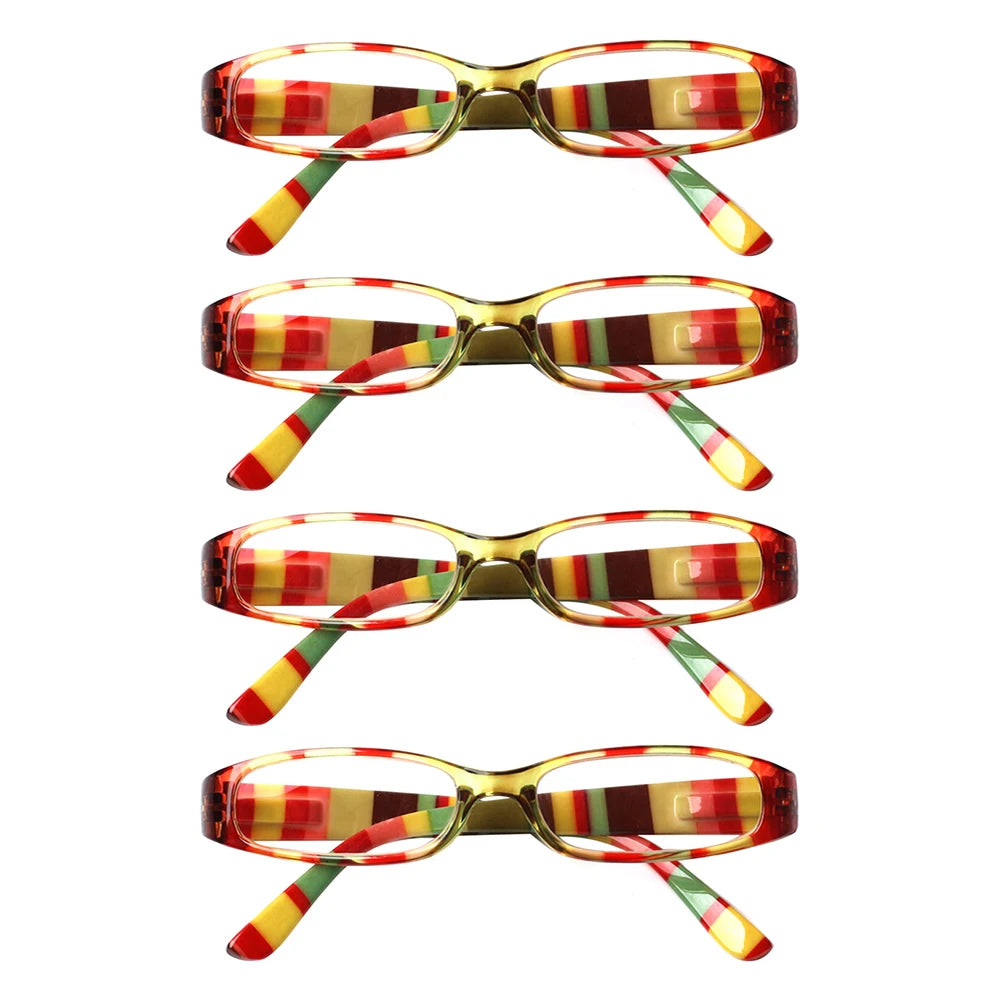 Blue Light Blocking Reading Glasses Spring Hinged Women with Striped Flower Frame Computer Goggle Reader Eyeglasses 0~+4.0