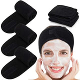 3pcs Women Soft Toweling Headbands Adjustable Sports Hairband Yoga Spa Bath Shower Wash Face Make Up Skincare Wide Head Band