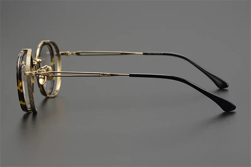 Exquisite Titanium Handmade Glasses Frame Mens Women Retro Square Spectacle Frames Eyeglasses Japanese Design Oval Round Eyewear