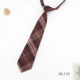 Lazy JK Ties Women Plaid Neck Tie Girls Japanese Style for Jk Uniform Cute Necktie Plaid Uniform School Accessories