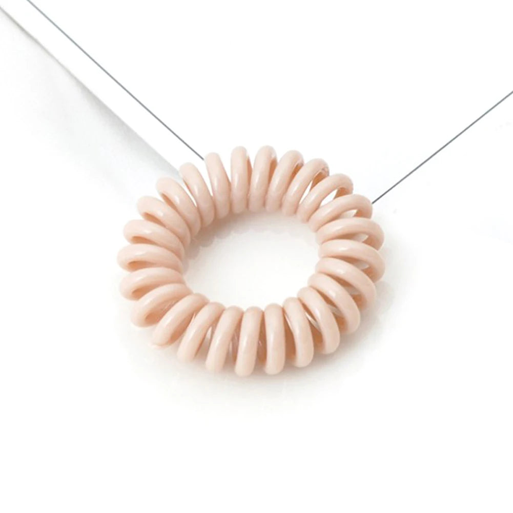 High Elasticity Telephone Coil Hairbands Women Spiral Hair Ties Girl Hair Ring Rope Solid Color Hair Accessories Ponytail Holder
