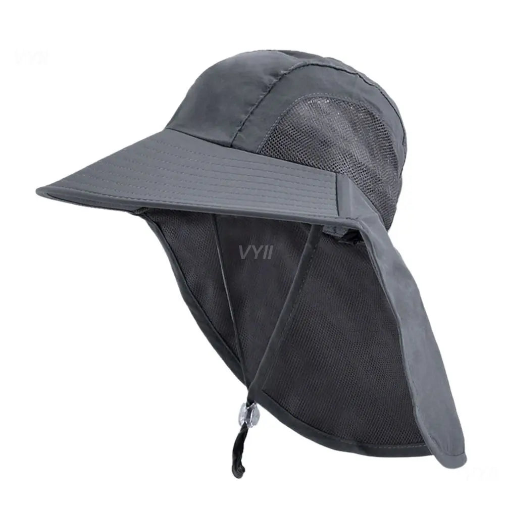 Boys Sunscreen Hat With Large Brim Shawl Versatile Fisherman Hat Hat Childrens Hat Sunscreen Durable Summer Sun Summer