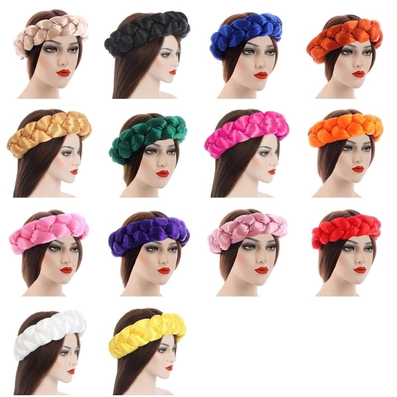 Twisted Hair Band Office Headbands Party Hairband Latest Satins Sports Headwear for Stylish Men and Women