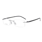 Ultra Light Pure Titanium Glasses Frame Men Brand Designer Prescription Women Fashion Rimless Square Optical Eyewears Ins