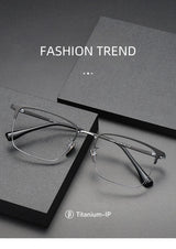 FIRADA Fashion Comfort Glasses Retro Luxury Titanium Square Eyewear Optical Prescription Eyeglasses Frame For Men Women 20363-C