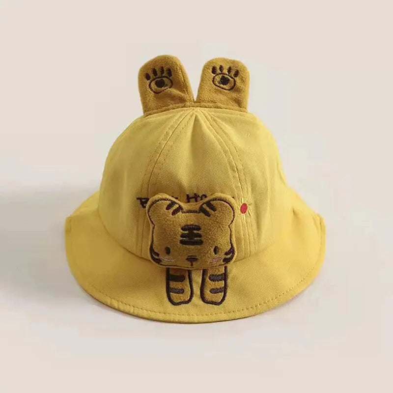 Cartoon Animal Ears Baby Bucket Hat Cute Soft Cotton Infant Boy Girl Fisherman Cap Casual Toddler Kids Sun Hats