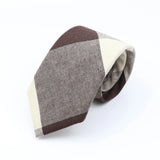 High Quality Mens 7cm Ties Classic Brown Red Striped Plaid Cotton Handmade Necktie Narrow Skinny Cravat Casual Tie Accessories