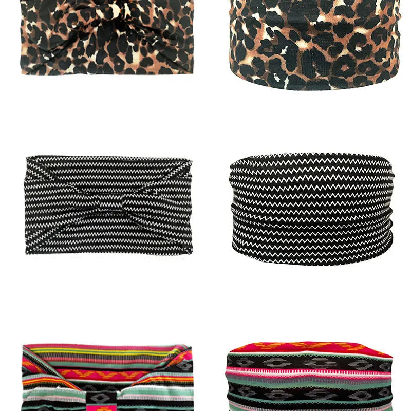 Boho Headbands For Women Fashion Wide Headscarf Bohemian Yoga  Workout Head Bands Hair Accessories Band