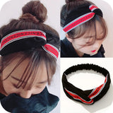 Cross elastic headband chiffon silk headband ladies headband hair accessory sports face wash