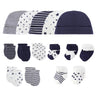 15Pieces New Born Gloves+Hats+Socks Sets Cartoon 100%Cotton Baby Boy Girl Headwear 0-12M Solid Color Infant Supplies Accessories