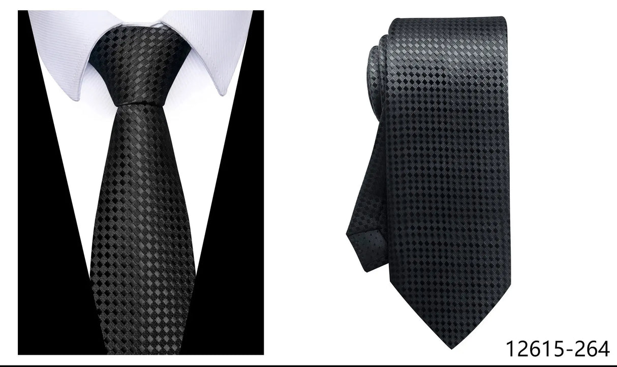 100% Silk Brand Purple Tie Men Necktie High Quality Mix Colors Silk 7.5 cm Gravatas Accessories Wedding April Fool's Day