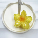 2024 Bohemian Beach Vacation Frangipani Egg Flower Hair Clips Lily Flower Hawaii Beach Hair Claw for Women Girl Hair Accessories