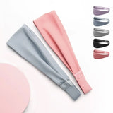 Elastic Yoga Headband Multi-functional Widened Non-Slip Sports Turban Hair Accessories Solid Color Headscarf Women Men