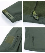 Tactical Winter Set Men's Outdoor Windproof Waterproof Suit Multi-Pocket Soft Shell Hooded Jackets Sharkskin Work Pants