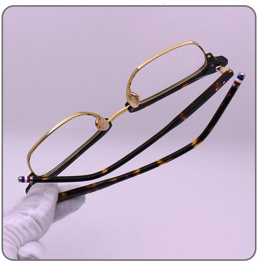 Men Square Business Titanium Acetate Glasses Frame Fashion Brand Designer Ultra-light Eyeglasses TB711 Sun Sunglasses Glasses