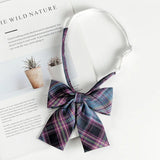 Fashion JK Bowtie Women College Student Collar Tie Cotton Plaid Bowknot Lolita Girls Adjustable Butterfly Anime Cosplay Cravat