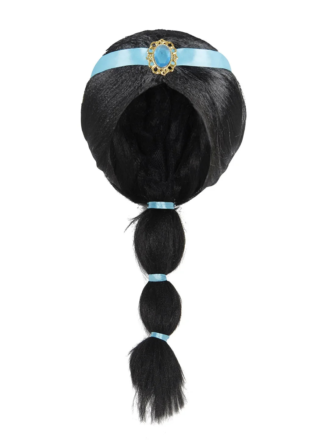 Aladdin's Lamp Halloween Girls Princess Jasmine Hair Black Long Wig Fancy Kids Women Wig Disguise Child Cosplay Unicorn Wig