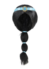 Aladdin's Lamp Halloween Girls Princess Jasmine Hair Black Long Wig Fancy Kids Women Wig Disguise Child Cosplay Unicorn Wig