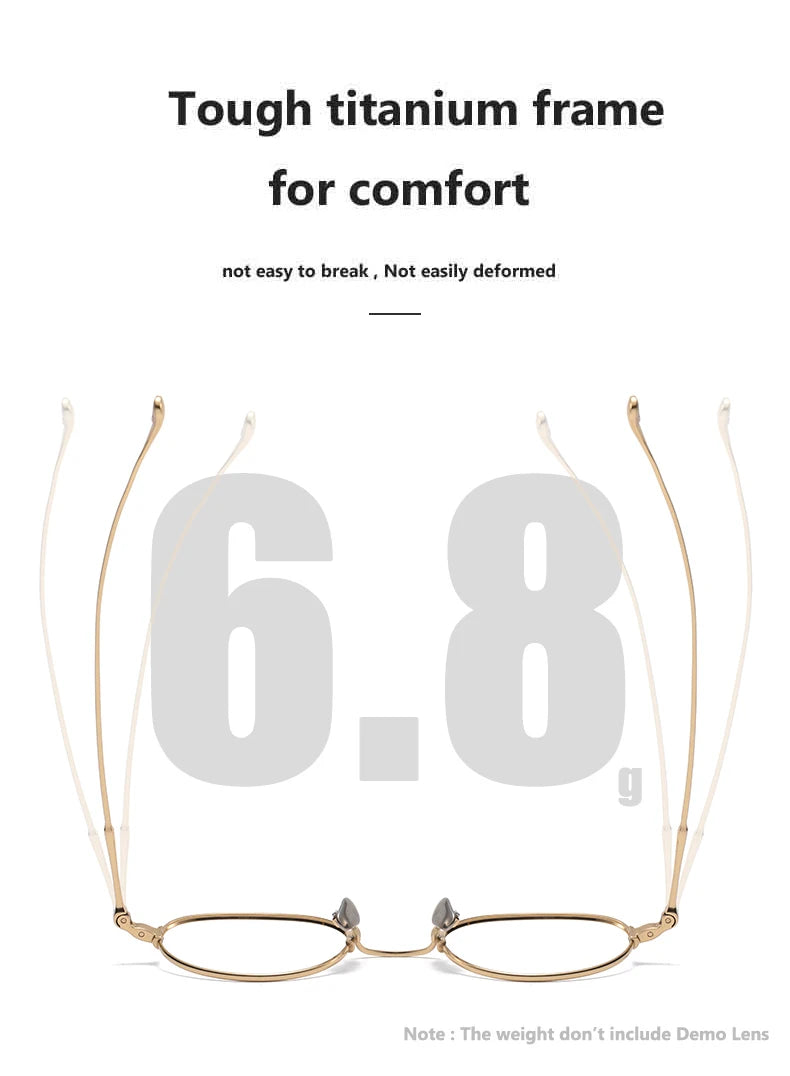 Pure Titanium Glasses Frame Men Women Vintage Round Brand Design Eyeglasses Frames New Titan Eyewear High Quality Spectacles