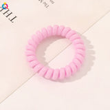 High Elasticity Telephone Coil Hairbands Women Spiral Hair Ties Girls Hair Rings Rope Solid Color Hair Accessories Gum Scrunchy