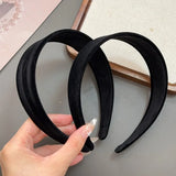 Fashion Autumn Winter Black Soft Velvet Cloth Hairbands for Women Girls Casual Shopping Face Washing Dress Up Hair Accessories