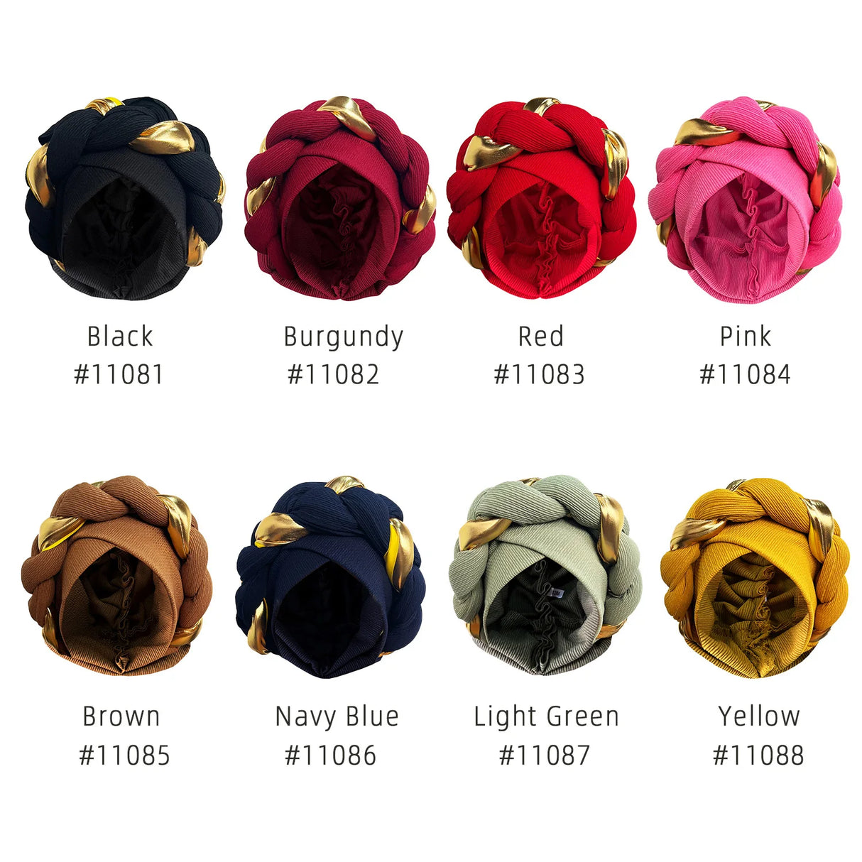 2024 New African Women Pleated Beanie Headwrap Hat Hair Accessories Arab Wrapped Muslim Hijab Turban Cap Female