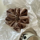 Newest Winter Woman Large Velvet Scrunchies Elastics Hair Band Solid Color Hair Ties Ladies Ponytail Holder Hair Accessories