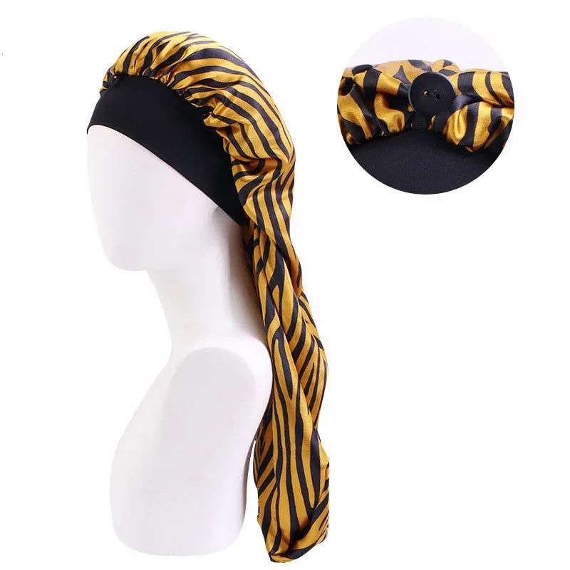 Unisex Elastic Bonnet Long Hair Sock Dreadlock Braids Cap Sleep Hats Head Wrap Turban Night Cap Hair Care Nightcap for Women Men