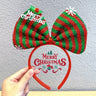 Navidad Bows Elastic Headbands for Adult Children's Hair Accessories Happy Christmas New Year Party Merry  Xmas Headdress Supply