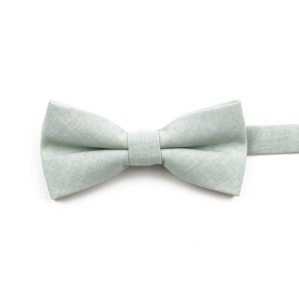 High Quality Mens Solid Color Bowtie Set For Men Children Wedding Party Dinner Accessory Pink Orange Father-son Bow Tie Gift