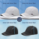 Unisex Anti Radiation Cap Half/Full Silver Fiber Electromagnetic Wave Rfid Shielding Hat  Monitoring Room TV EMF Protect Hat